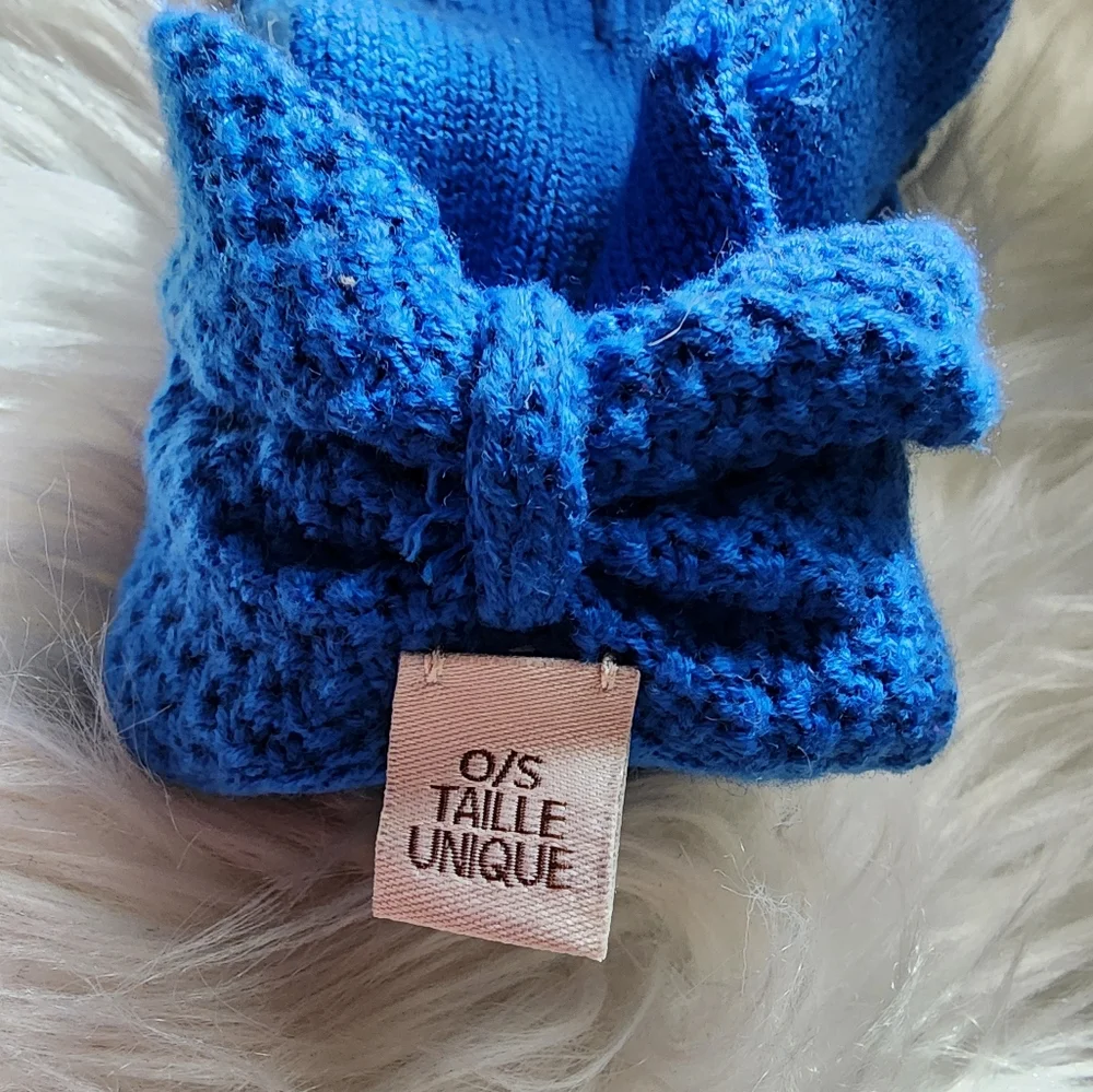 Ugg - Blue Bow Wool Blend Tech Glove- new